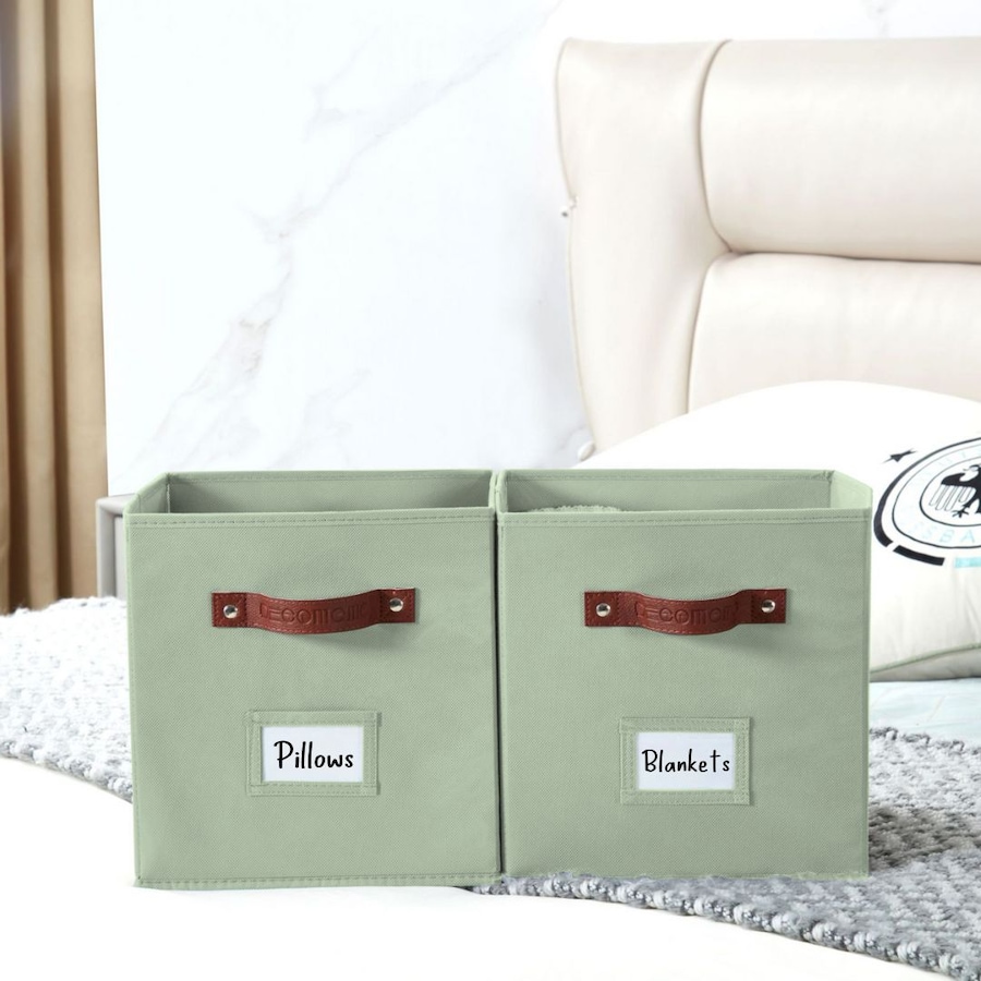 Image 899143_ALTMORE63.jpg, Product 899-143 / Price $28.99, Collapsible Cube Storage Bins with Card Holder | Fabric Closet Organizers from DECOMOMO® on TSC.ca's  department