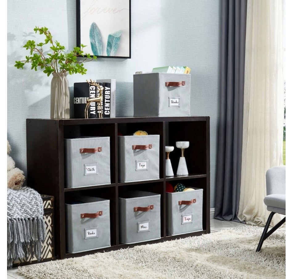 Image 899143_ALTMORE68.jpg, Product 899-143 / Price $28.99, Collapsible Cube Storage Bins with Card Holder | Fabric Closet Organizers from DECOMOMO® on TSC.ca's department