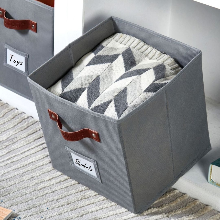 Image 899143_ALTMORE69.jpg, Product 899-143 / Price $28.99, Collapsible Cube Storage Bins with Card Holder | Fabric Closet Organizers from DECOMOMO® on TSC.ca's  department