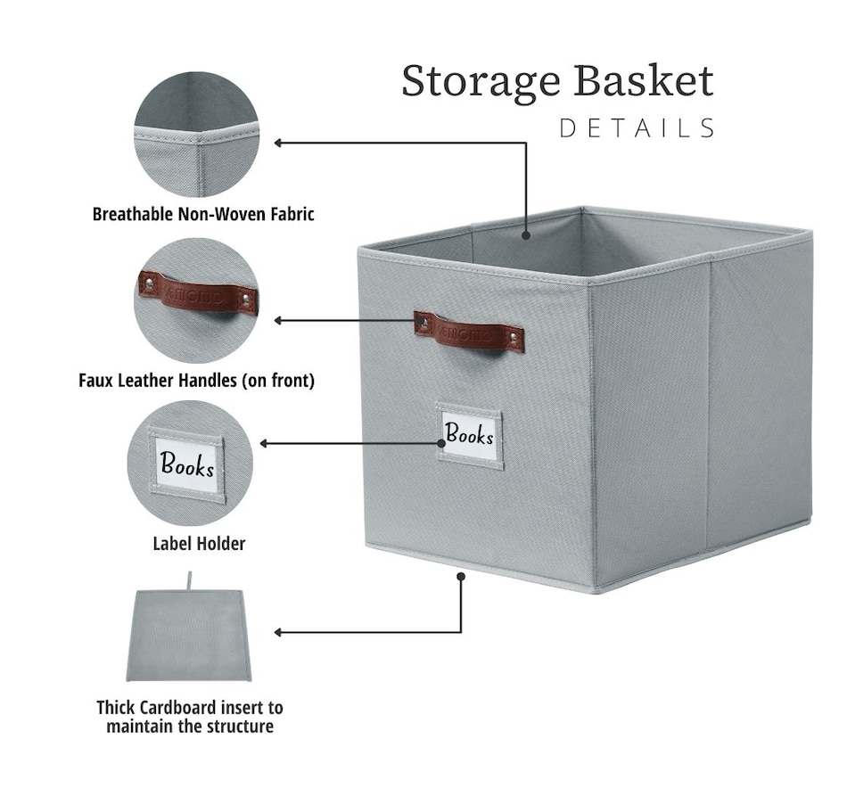 Image 899143_ALTMORE70.jpg, Product 899-143 / Price $28.99, Collapsible Cube Storage Bins with Card Holder | Fabric Closet Organizers from DECOMOMO® on TSC.ca's department