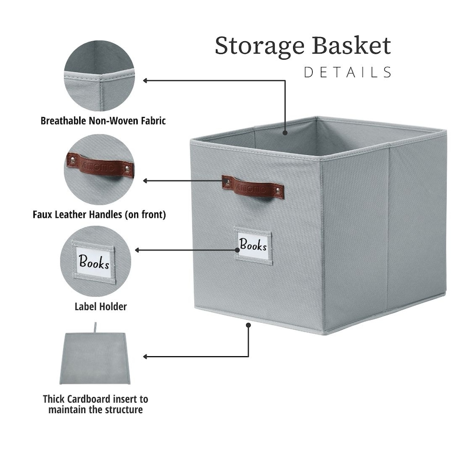 Image 899143_ALTMORE70.jpg, Product 899-143 / Price $28.99, Collapsible Cube Storage Bins with Card Holder | Fabric Closet Organizers from DECOMOMO® on TSC.ca's  department