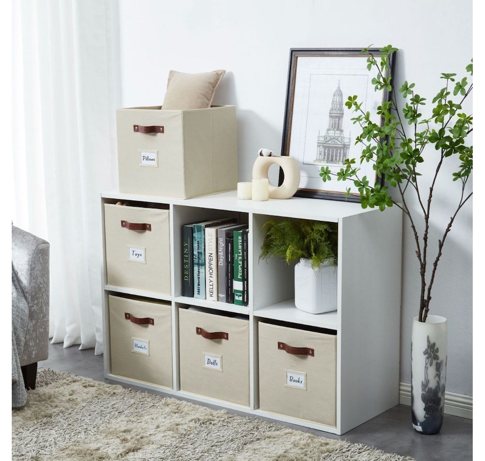 Image 899143_ALTMORE71.jpg, Product 899-143 / Price $28.99, Collapsible Cube Storage Bins with Card Holder | Fabric Closet Organizers from DECOMOMO® on TSC.ca's department