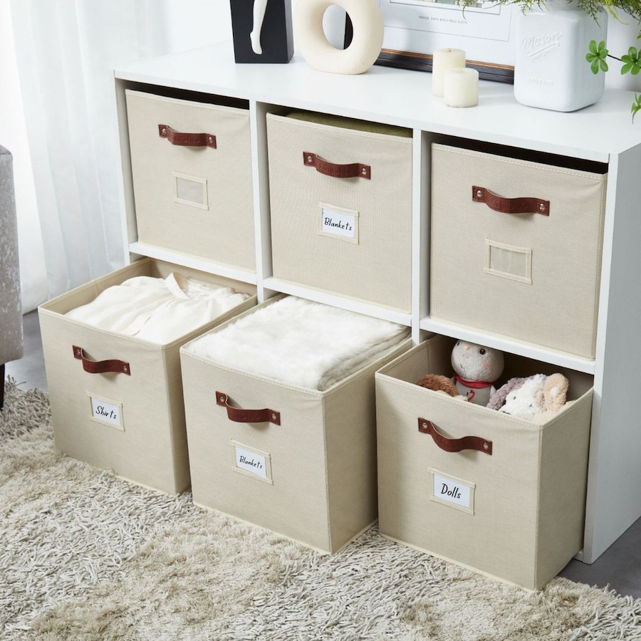 Image 899143_ALTMORE72.jpg, Product 899-143 / Price $28.99, Collapsible Cube Storage Bins with Card Holder | Fabric Closet Organizers from DECOMOMO® on TSC.ca's  department