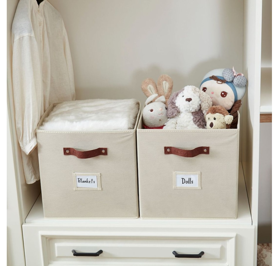 Image 899143_ALTMORE73.jpg, Product 899-143 / Price $28.99, Collapsible Cube Storage Bins with Card Holder | Fabric Closet Organizers from DECOMOMO® on TSC.ca's department