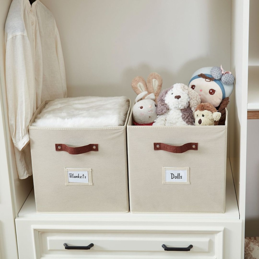 Image 899143_ALTMORE73.jpg, Product 899-143 / Price $28.99, Collapsible Cube Storage Bins with Card Holder | Fabric Closet Organizers from DECOMOMO® on TSC.ca's  department