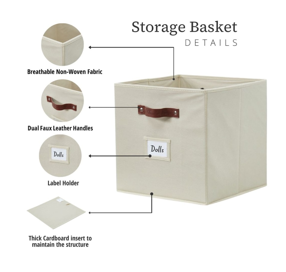 Image 899143_ALTMORE74.jpg, Product 899-143 / Price $28.99, Collapsible Cube Storage Bins with Card Holder | Fabric Closet Organizers from DECOMOMO® on TSC.ca's department