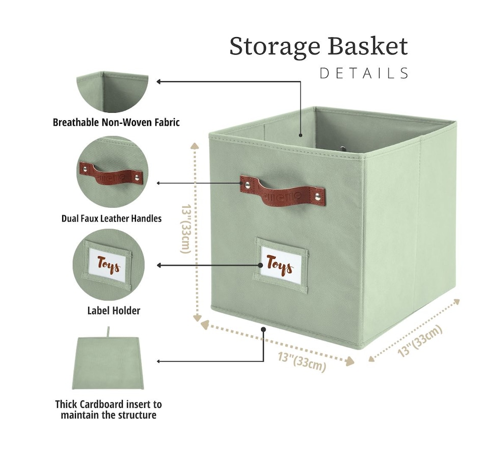 Image 899143_ALTMORE77.jpg, Product 899-143 / Price $28.99, Collapsible Cube Storage Bins with Card Holder | Fabric Closet Organizers from DECOMOMO® on TSC.ca's department