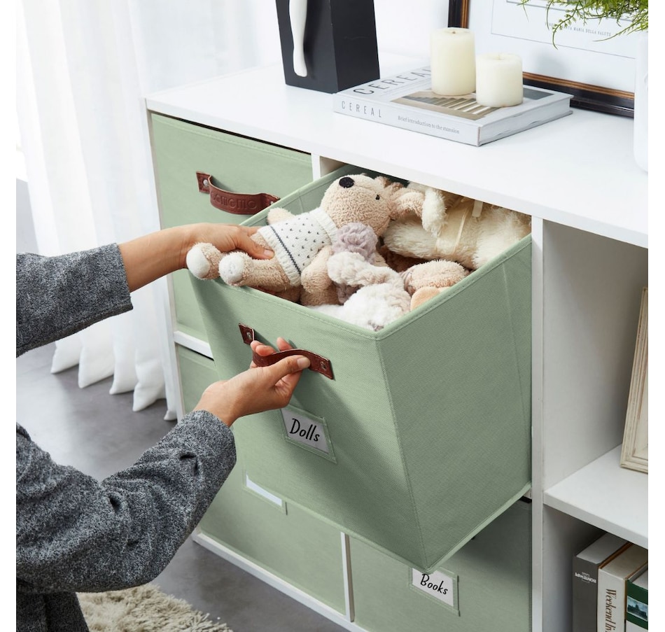 Image 899143_ALTMORE78.jpg, Product 899-143 / Price $28.99, Collapsible Cube Storage Bins with Card Holder | Fabric Closet Organizers from DECOMOMO® on TSC.ca's department