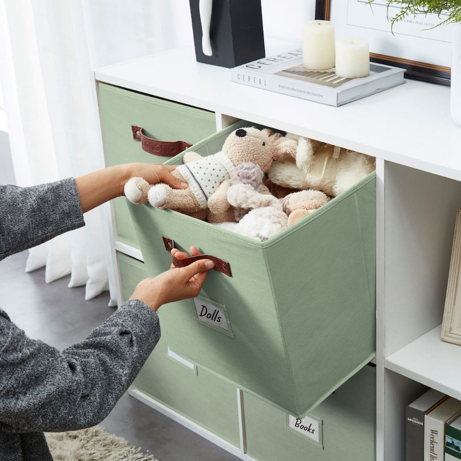 Image 899143_ALTMORE78.jpg, Product 899-143 / Price $28.99, Collapsible Cube Storage Bins with Card Holder | Fabric Closet Organizers from DECOMOMO® on TSC.ca's  department