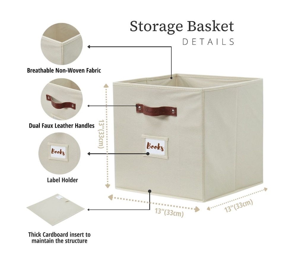 Image 899143_ALTMORE79.jpg, Product 899-143 / Price $28.99, Collapsible Cube Storage Bins with Card Holder | Fabric Closet Organizers from DECOMOMO® on TSC.ca's department