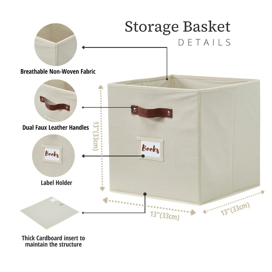 Image 899143_ALTMORE79.jpg, Product 899-143 / Price $28.99, Collapsible Cube Storage Bins with Card Holder | Fabric Closet Organizers from DECOMOMO® on TSC.ca's  department