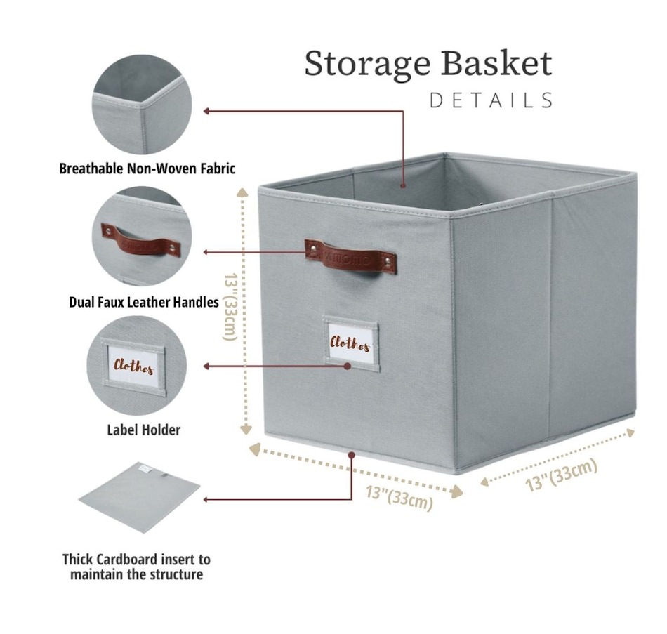 Image 899143_ALTMORE81.jpg, Product 899-143 / Price $28.99, Collapsible Cube Storage Bins with Card Holder | Fabric Closet Organizers from DECOMOMO® on TSC.ca's department