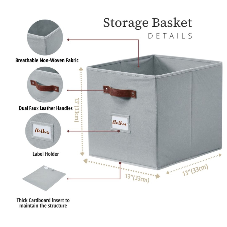 Image 899143_ALTMORE81.jpg, Product 899-143 / Price $28.99, Collapsible Cube Storage Bins with Card Holder | Fabric Closet Organizers from DECOMOMO® on TSC.ca's  department