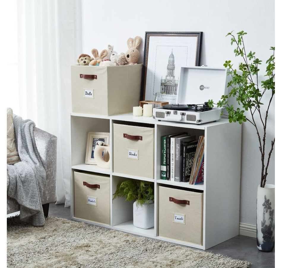 Image 899143_ALTMORE82.jpg, Product 899-143 / Price $28.99, Collapsible Cube Storage Bins with Card Holder | Fabric Closet Organizers from DECOMOMO® on TSC.ca's department
