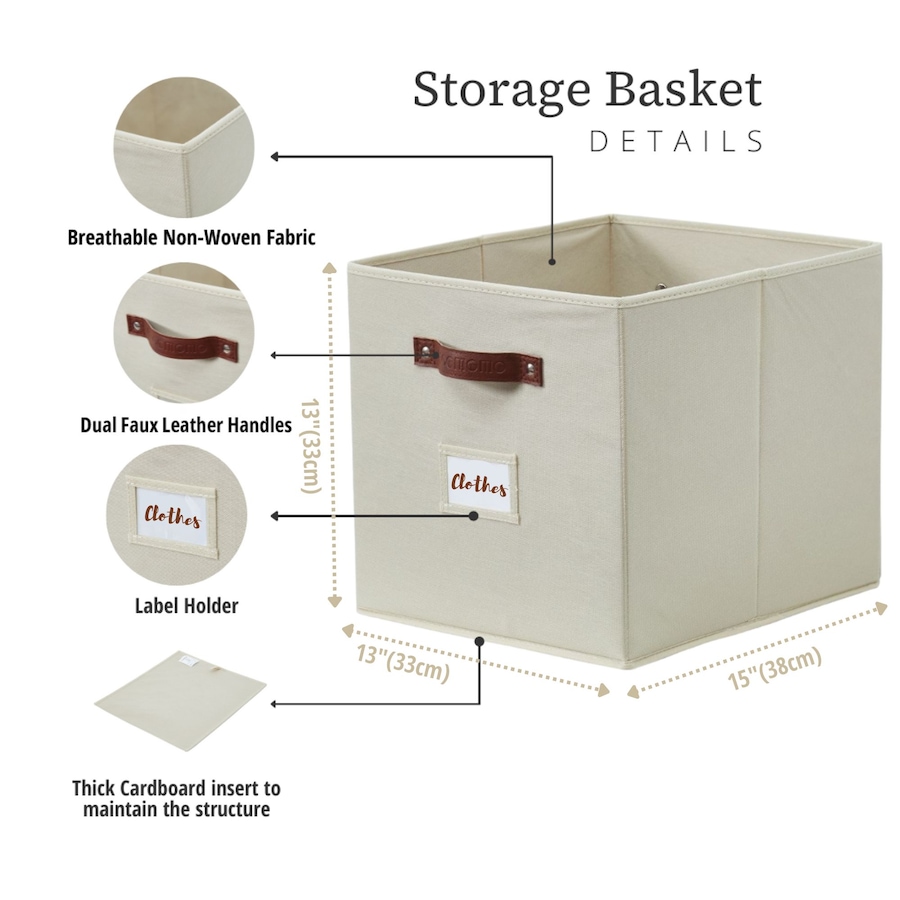 Image 899143_ALTMORE83.jpg, Product 899-143 / Price $28.99, Collapsible Cube Storage Bins with Card Holder | Fabric Closet Organizers from DECOMOMO® on TSC.ca's  department