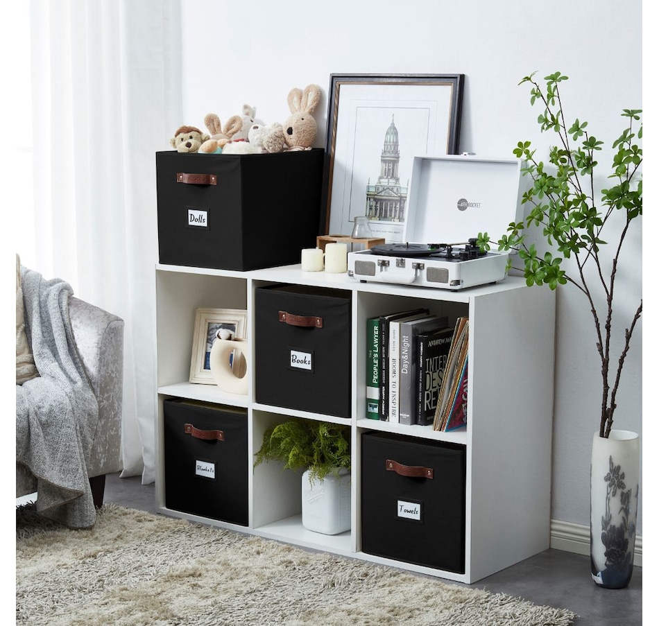 Image 899143_ALTMORE86.jpg, Product 899-143 / Price $28.99, Collapsible Cube Storage Bins with Card Holder | Fabric Closet Organizers from DECOMOMO® on TSC.ca's department