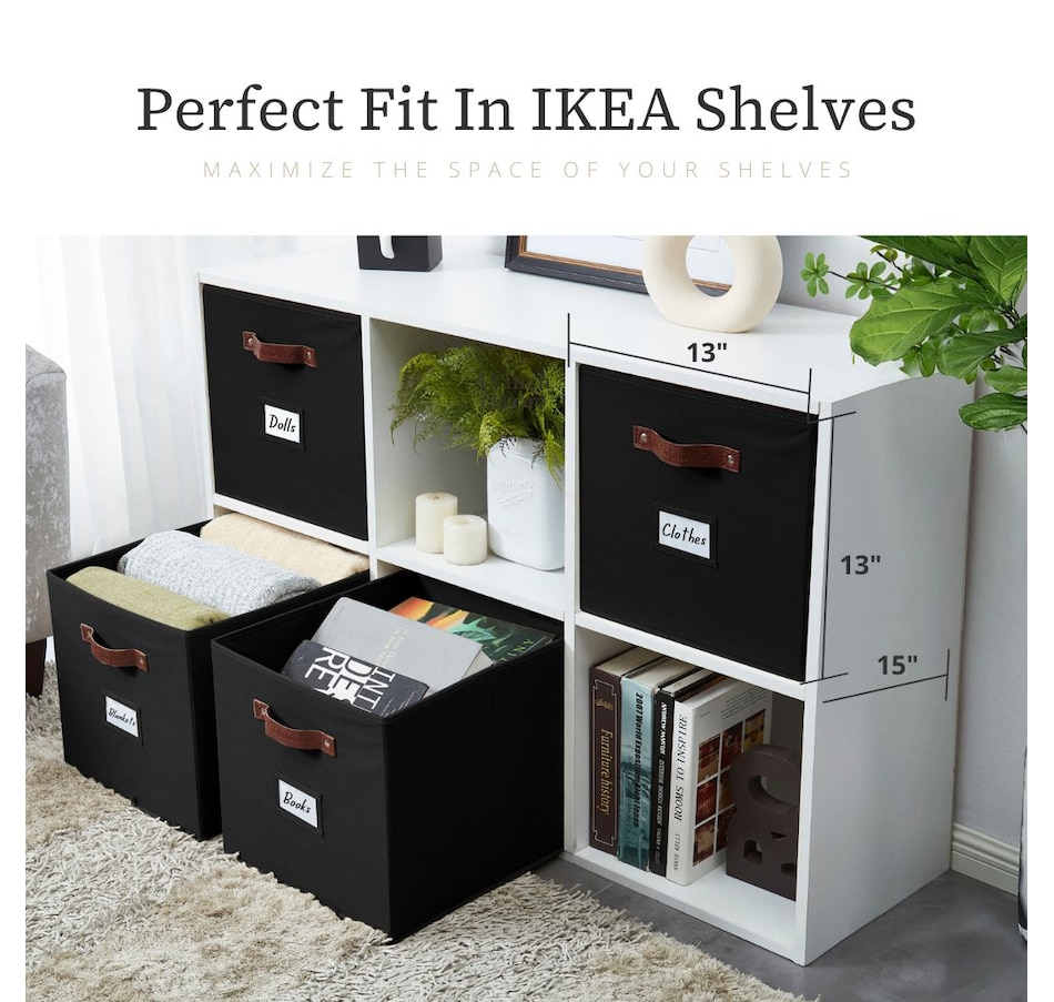 Image 899143_ALTMORE88.jpg, Product 899-143 / Price $28.99, Collapsible Cube Storage Bins with Card Holder | Fabric Closet Organizers from DECOMOMO® on TSC.ca's department