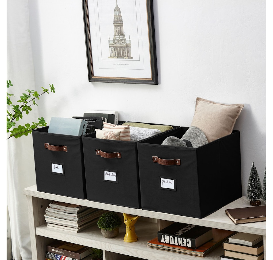Image 899143_ALTMORE91.jpg, Product 899-143 / Price $28.99, Collapsible Cube Storage Bins with Card Holder | Fabric Closet Organizers from DECOMOMO® on TSC.ca's department