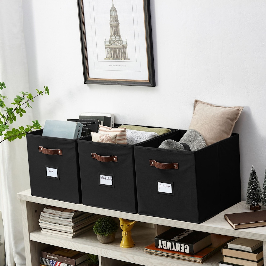 Image 899143_ALTMORE91.jpg, Product 899-143 / Price $28.99, Collapsible Cube Storage Bins with Card Holder | Fabric Closet Organizers from DECOMOMO® on TSC.ca's  department