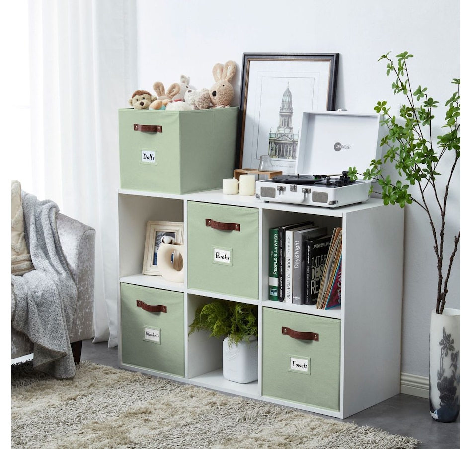 Image 899143_ALTMORE92.jpg, Product 899-143 / Price $28.99, Collapsible Cube Storage Bins with Card Holder | Fabric Closet Organizers from DECOMOMO® on TSC.ca's department
