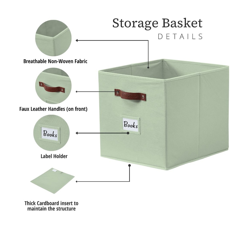 Image 899143_ALTMORE93.jpg, Product 899-143 / Price $28.99, Collapsible Cube Storage Bins with Card Holder | Fabric Closet Organizers from DECOMOMO® on TSC.ca's department