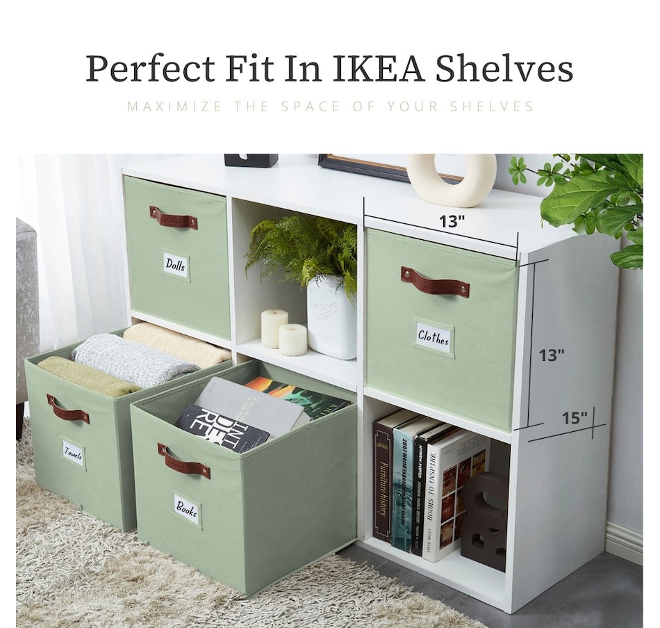 Image 899143_ALTMORE94.jpg, Product 899-143 / Price $28.99, Collapsible Cube Storage Bins with Card Holder | Fabric Closet Organizers from DECOMOMO® on TSC.ca's department