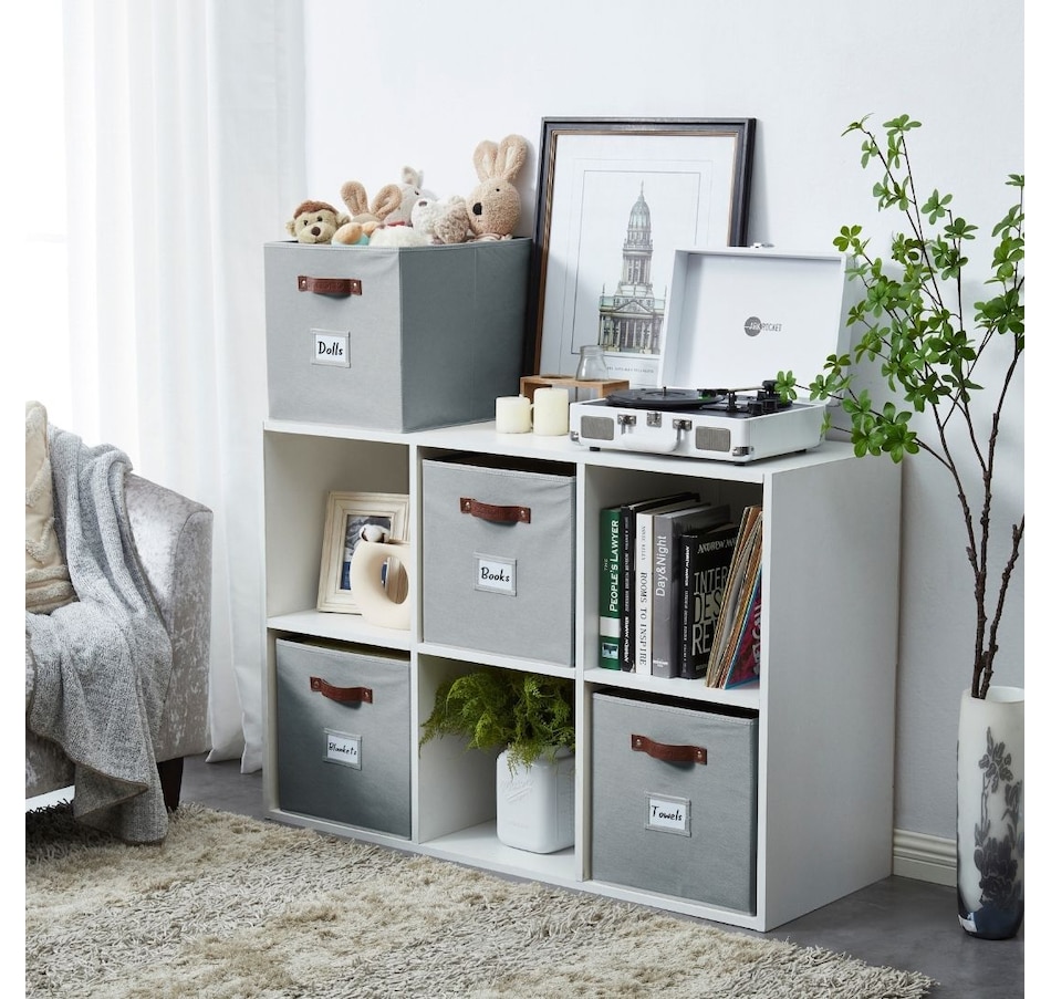 Image 899143_ALTMORE97.jpg, Product 899-143 / Price $28.99, Collapsible Cube Storage Bins with Card Holder | Fabric Closet Organizers from DECOMOMO® on TSC.ca's department