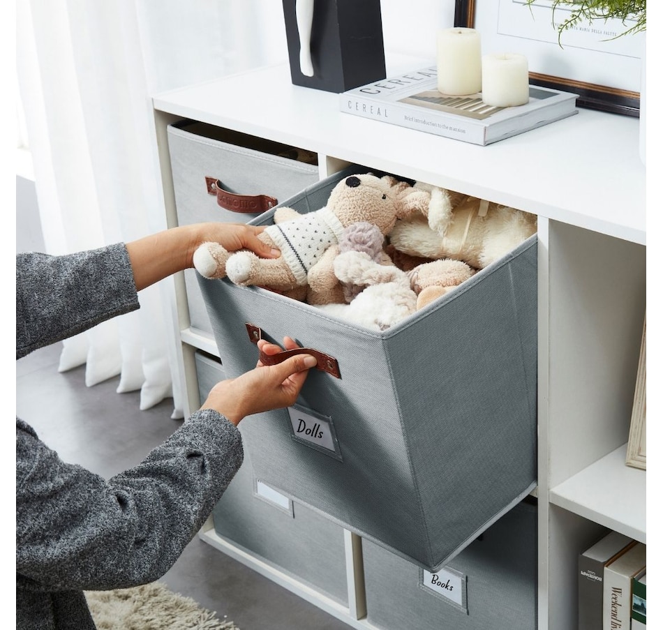 Image 899143_ALTMORE98.jpg, Product 899-143 / Price $28.99, Collapsible Cube Storage Bins with Card Holder | Fabric Closet Organizers from DECOMOMO® on TSC.ca's department