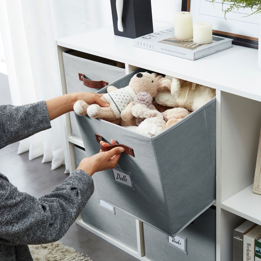 Image 899143_ALTMORE98.jpg, Product 899-143 / Price $28.99, Collapsible Cube Storage Bins with Card Holder | Fabric Closet Organizers from DECOMOMO® on TSC.ca's  department