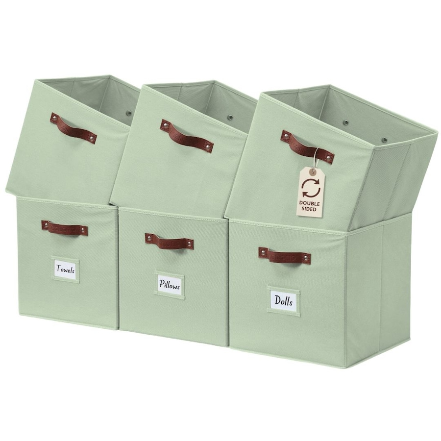 Image 899143_ST02.jpg, Product 899-143 / Price $28.99, Collapsible Cube Storage Bins with Card Holder | Fabric Closet Organizers from DECOMOMO® on TSC.ca's  department