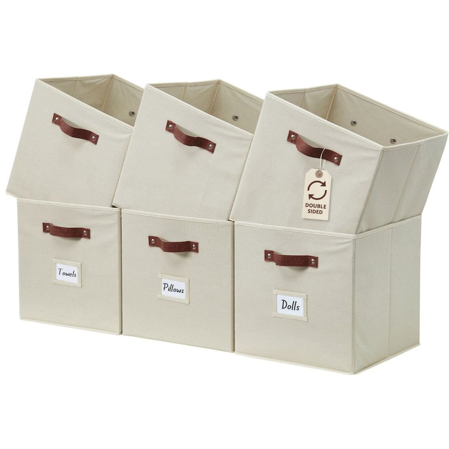 Image 899143_ST03.jpg, Product 899-143 / Price $28.99, Collapsible Cube Storage Bins with Card Holder | Fabric Closet Organizers from DECOMOMO® on TSC.ca's  department
