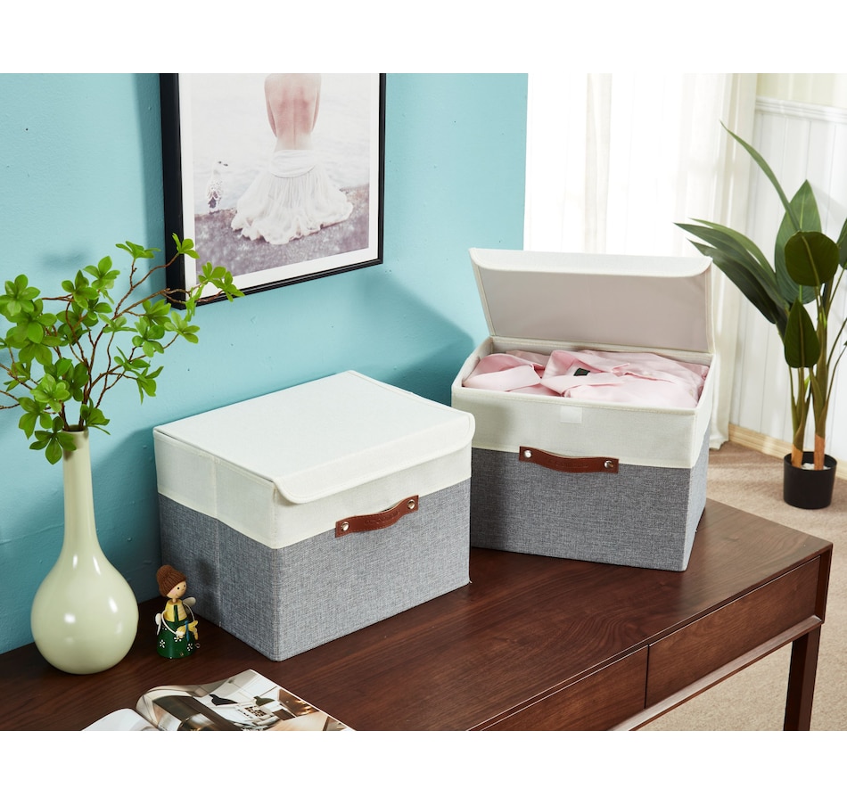 Image 899199_ALTMORE16.jpg, Product 899-199 / Price $38.99, Fabric Storage Bins Stackable Storage Box with Lid | Lidded Storage Bin from DECOMOMO® on TSC.ca's department