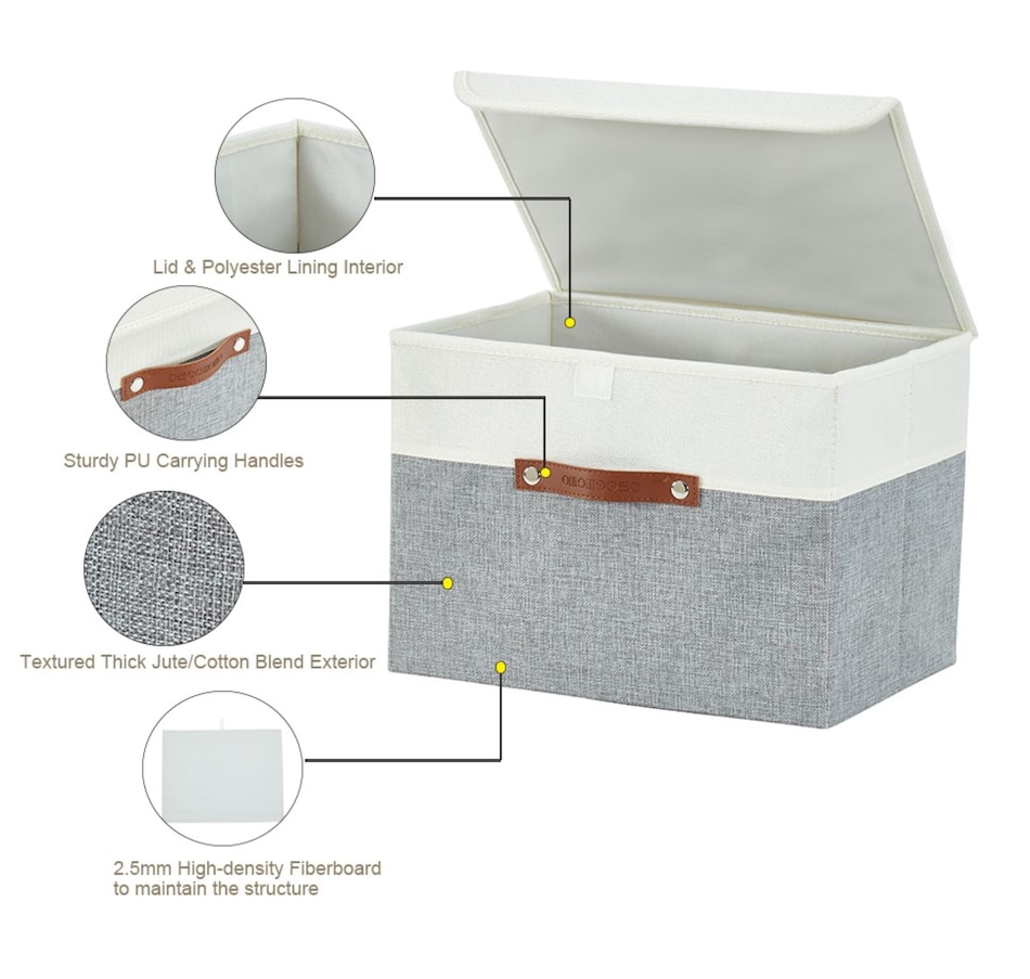 Image 899199_ALTMORE20.jpg, Product 899-199 / Price $38.99, Fabric Storage Bins Stackable Storage Box with Lid | Lidded Storage Bin from DECOMOMO® on TSC.ca's department