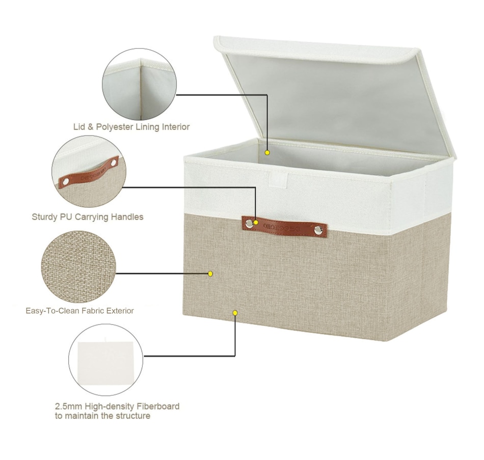 Image 899199_ALTMORE27.jpg, Product 899-199 / Price $38.99, Fabric Storage Bins Stackable Storage Box with Lid | Lidded Storage Bin from DECOMOMO® on TSC.ca's department