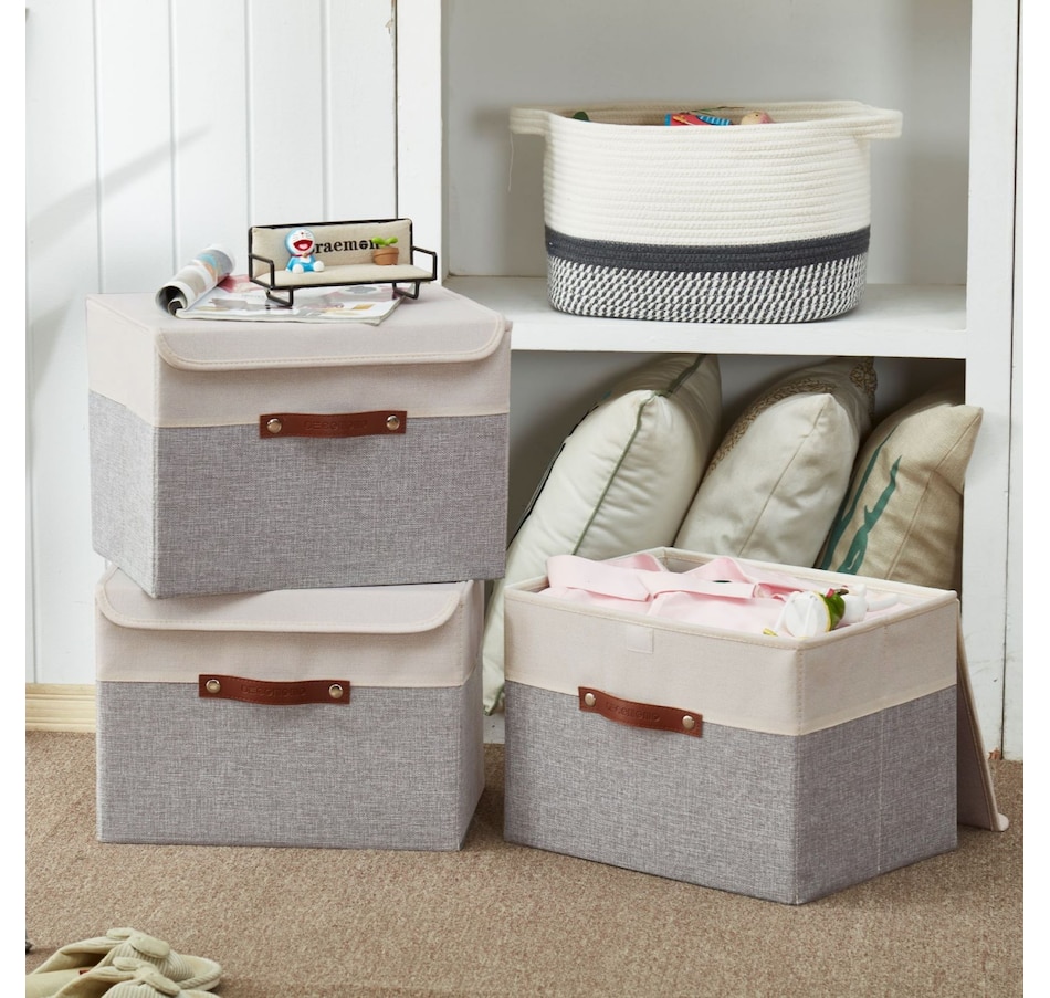 Image 899199_ALTMORE29.jpg, Product 899-199 / Price $38.99, Fabric Storage Bins Stackable Storage Box with Lid | Lidded Storage Bin from DECOMOMO® on TSC.ca's department