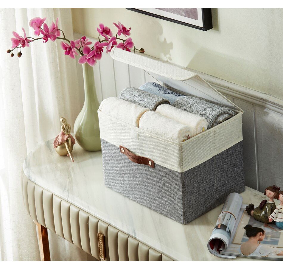 Image 899199_ALTMORE34.jpg, Product 899-199 / Price $38.99, Fabric Storage Bins Stackable Storage Box with Lid | Lidded Storage Bin from DECOMOMO® on TSC.ca's department