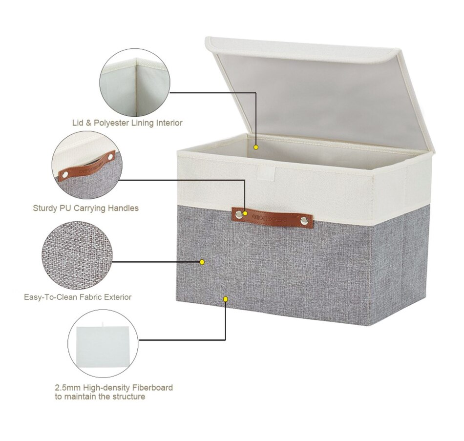 Image 899199_ALTMORE35.jpg, Product 899-199 / Price $38.99, Fabric Storage Bins Stackable Storage Box with Lid | Lidded Storage Bin from DECOMOMO® on TSC.ca's department