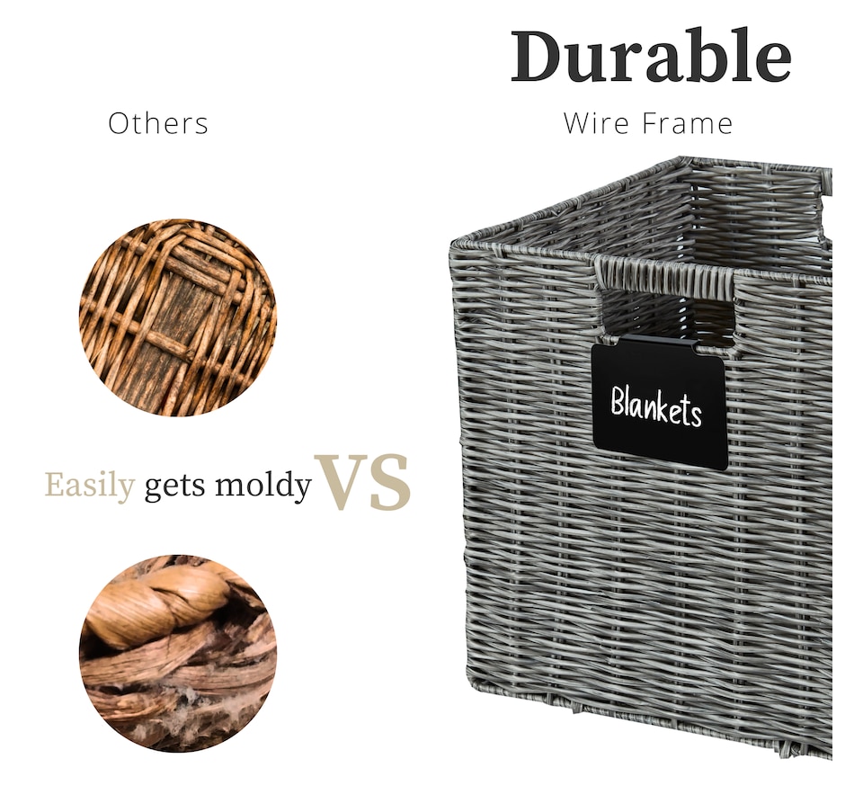 Image 899202_ALTMORE22.png, Product 899-202 / Price $69.99, Wicker Baskets Storage Organization - Cube Storage Baskets from DECOMOMO® on TSC.ca's department