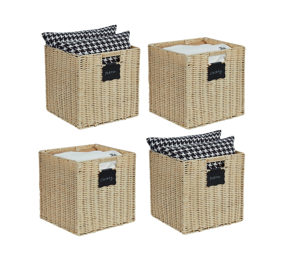 Image 899202_ST02.jpg, Product 899-202 / Price $69.99, Wicker Baskets Storage Organization - Cube Storage Baskets from DECOMOMO® on TSC.ca's department
