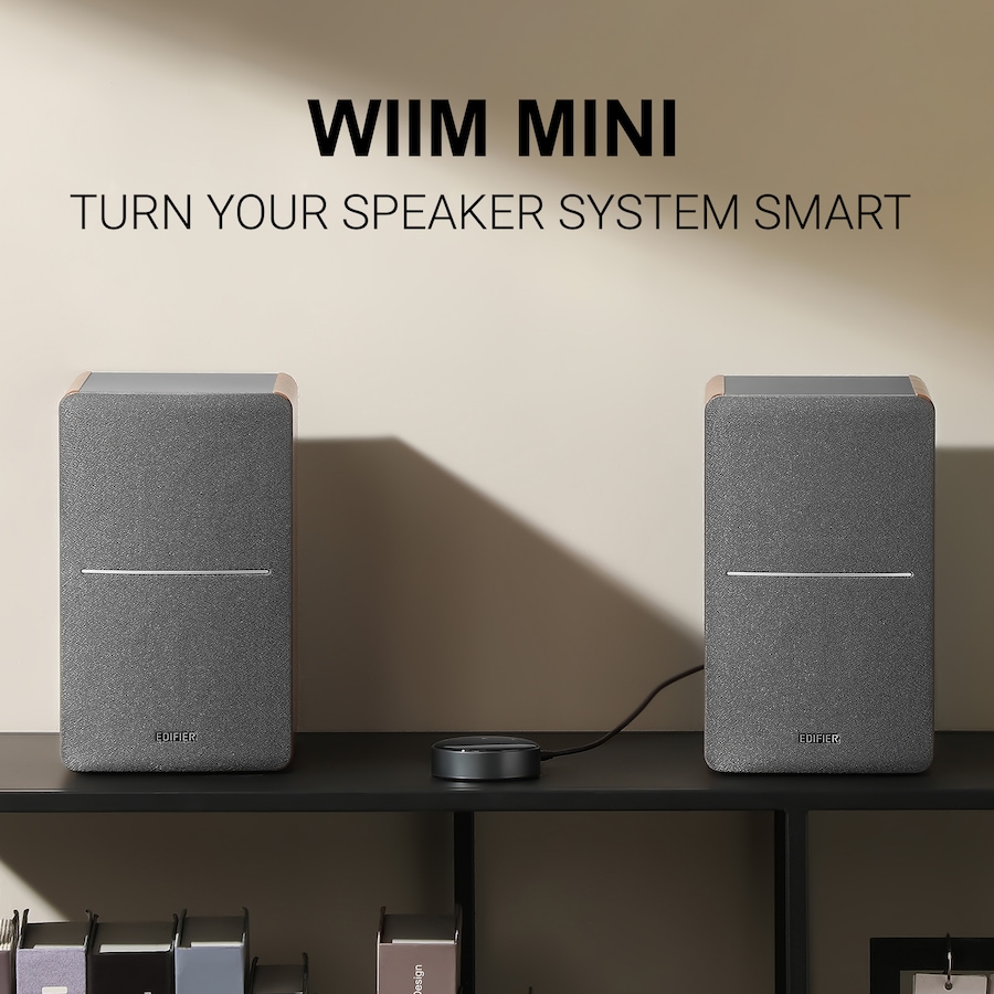 Image 899232_ALTMORE2.jpg, Product 899-232 / Price $249.99, Edifier R1280T Powered Bookshelf Speakers with WiiM Mini Wi-Fi Audio Streamer from Edifier on TSC.ca's Electronics department