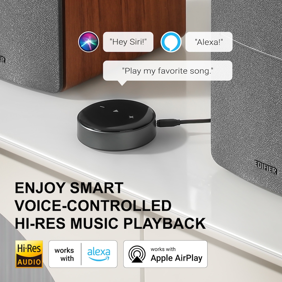 Image 899232_ALTMORE4.jpg, Product 899-232 / Price $249.99, Edifier R1280T Powered Bookshelf Speakers with WiiM Mini Wi-Fi Audio Streamer from Edifier on TSC.ca's Electronics department