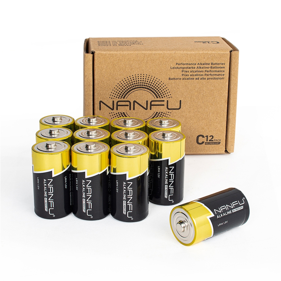 Image 899244.jpg, Product 899-244 / Price $13.99, NANFU 12 Pack Alkaline C Cell Batteries for Household & Business from Nanfu on TSC.ca's Electronics department