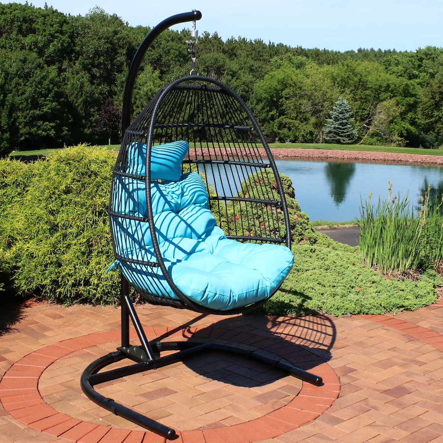 Image 899365_ALTMORE1.jpg, Product 899-365 / Price $693.15, Collapsible Wicker Rattan Egg Chair with Stand from Sunnydaze Décor on TSC.ca's Home & Garden department