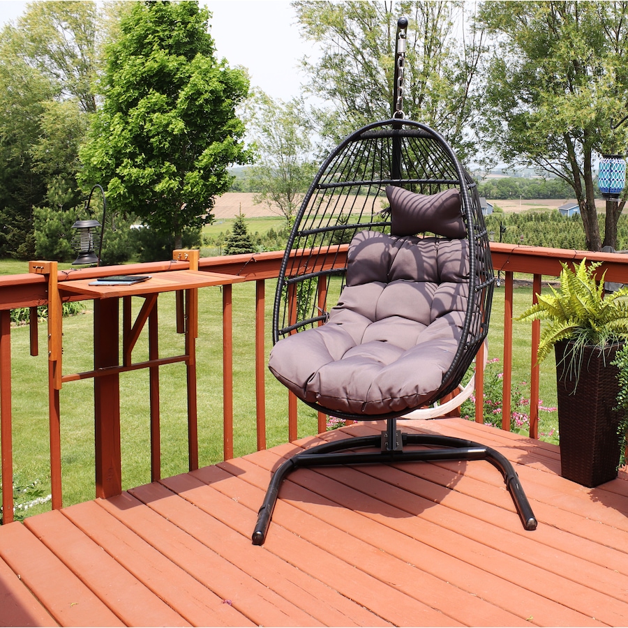 Image 899365_ALTMORE18.jpg, Product 899-365 / Price $693.15, Collapsible Wicker Rattan Egg Chair with Stand from Sunnydaze Décor on TSC.ca's Home & Garden department