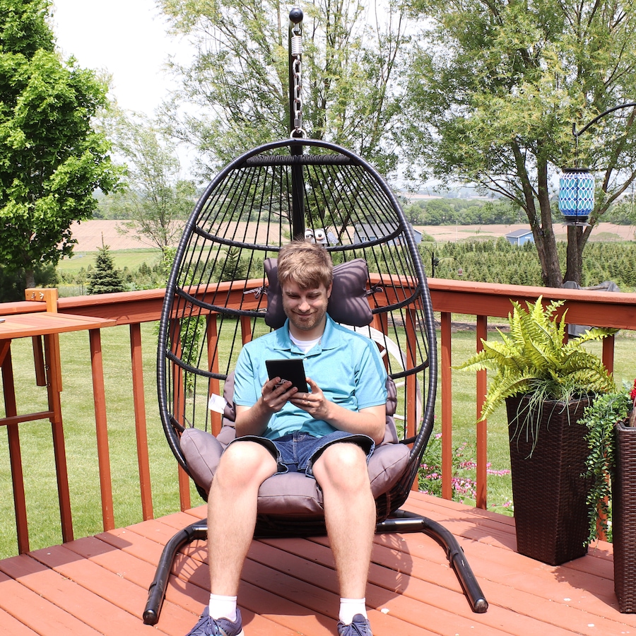 Image 899365_ALTMORE21.jpg, Product 899-365 / Price $693.15, Collapsible Wicker Rattan Egg Chair with Stand from Sunnydaze Décor on TSC.ca's Home & Garden department