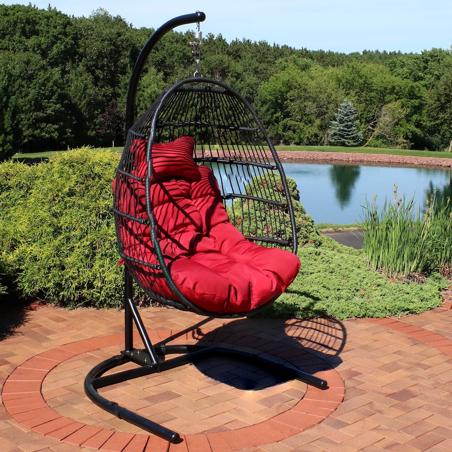 Image 899365_ALTMORE26.jpg, Product 899-365 / Price $693.15, Collapsible Wicker Rattan Egg Chair with Stand from Sunnydaze Décor on TSC.ca's Home & Garden department