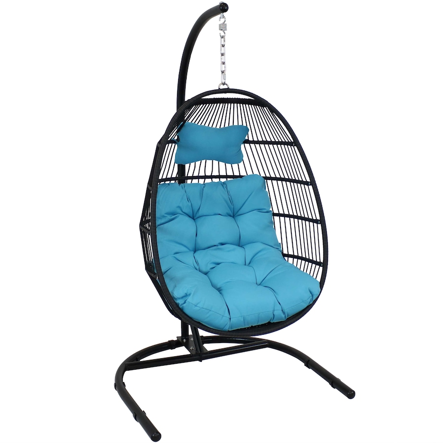Image 899365_ST01.jpg, Product 899-365 / Price $693.15, Collapsible Wicker Rattan Egg Chair with Stand from Sunnydaze Décor on TSC.ca's Home & Garden department
