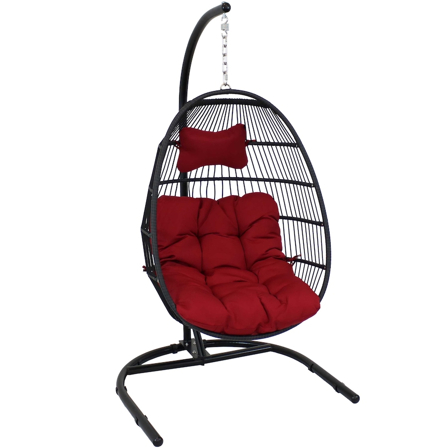Image 899365_ST03.jpg, Product 899-365 / Price $693.15, Collapsible Wicker Rattan Egg Chair with Stand from Sunnydaze Décor on TSC.ca's Home & Garden department
