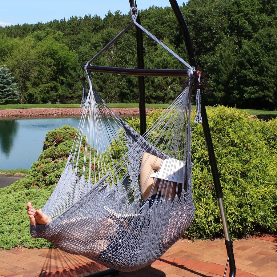 Image 899375_ALTMORE11.jpg, Product 899-375 / Price $131.45, Caribbean Style XL Hanging Rope Hammock Chair from Sunnydaze Décor on TSC.ca's Home & Garden department