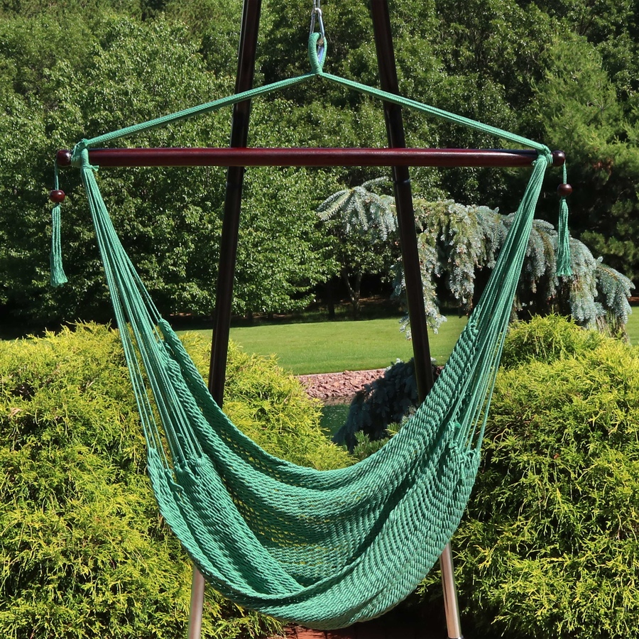 Image 899375_ALTMORE19.jpg, Product 899-375 / Price $131.45, Caribbean Style XL Hanging Rope Hammock Chair from Sunnydaze Décor on TSC.ca's Home & Garden department
